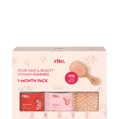 rite gift set hair+glow sugar free gummies