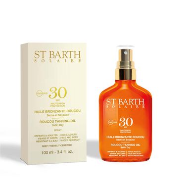st barth roucou tanning oil spf 30