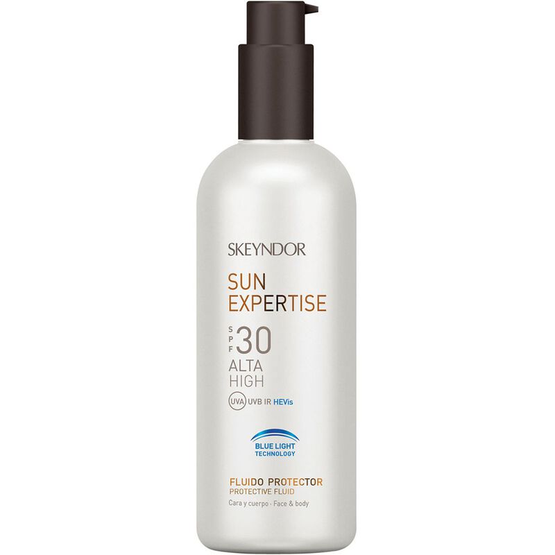 skeyndor sun expertise protective fluid for body blue light tech. spf30