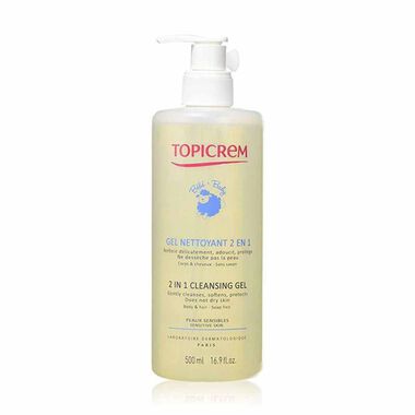 topicrem topicrem 2 in 1 cleansing gel 500ml