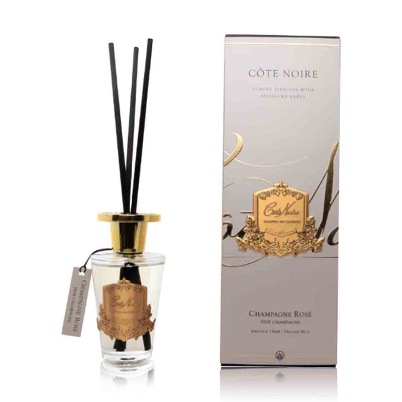 cote noire gold diffuser in dark glass pink champagne 500ml